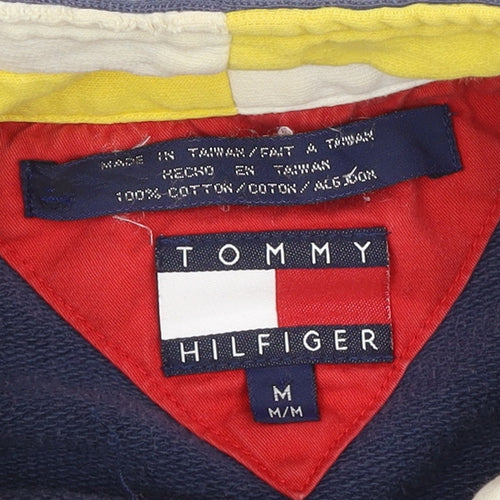 Tommy Hilfiger Men’s Navy M 1/4 Zip Logo Vintage Sweatshirt