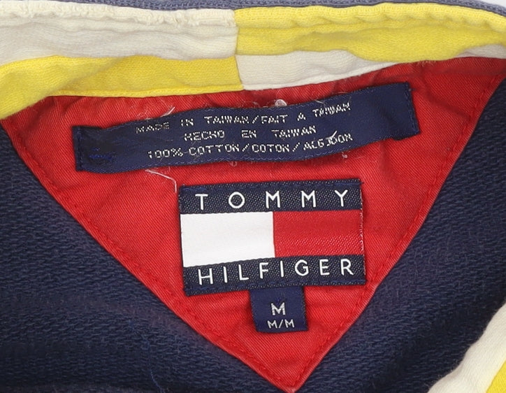 Tommy Hilfiger Men’s Navy M 1/4 Zip Logo Vintage Sweatshirt
