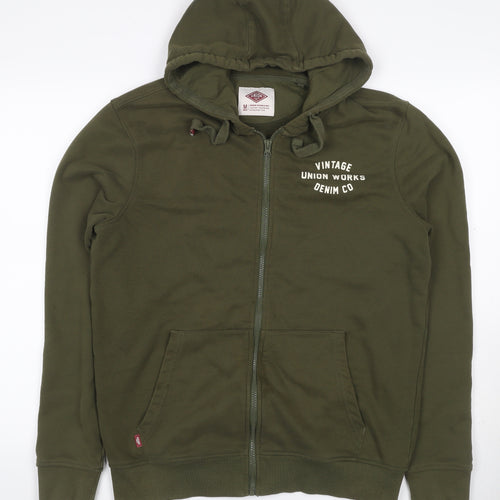 Union Works Men’s Green M Full Zip Graphic Fleece Hoodie