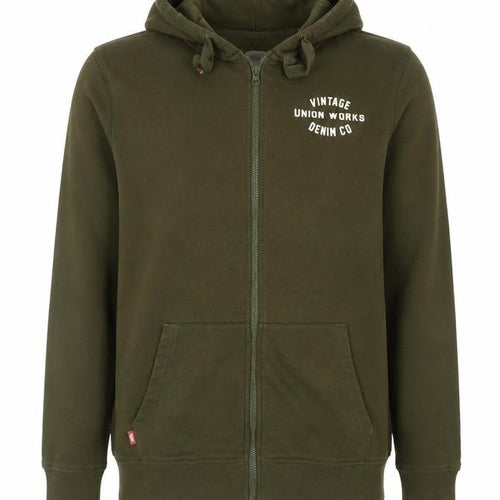 Union Works Men’s Green M Full Zip Graphic Fleece Hoodie