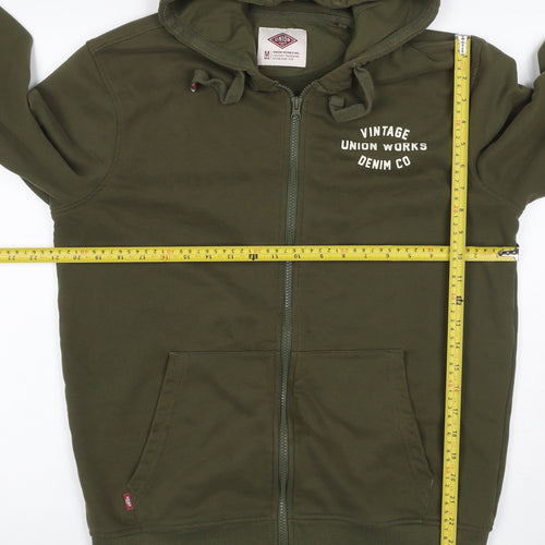 Union Works Men’s Green M Full Zip Graphic Fleece Hoodie