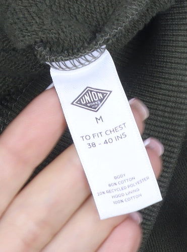 Union Works Men’s Green M Full Zip Graphic Fleece Hoodie