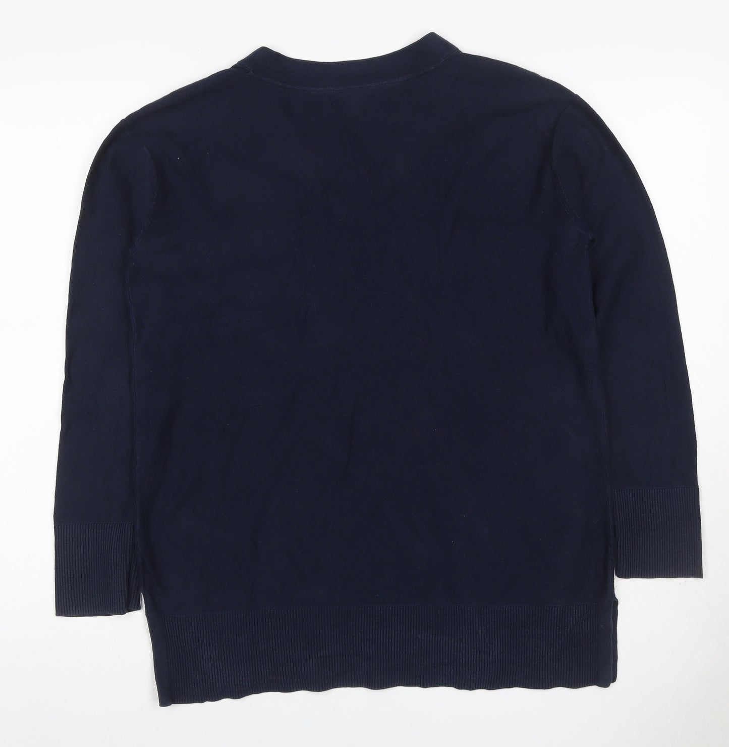 Tommy Hilfiger Men’s Blue M V-Neck Cotton Knit Pullover Jumper