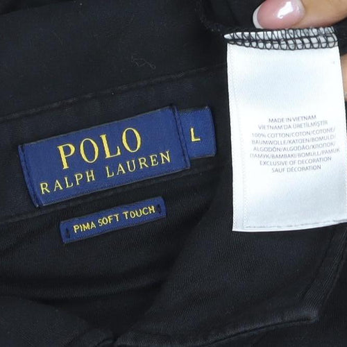 Polo Ralph Lauren Men’s Black L Pima Soft Touch Cotton Polo