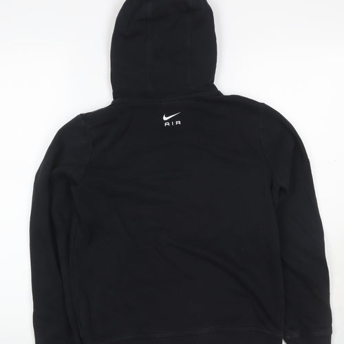 Nike Boys Black 14-15 Years Air Logo Pullover Hoodie Fleece