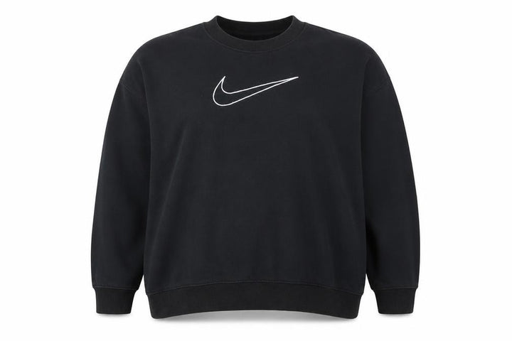 Nike Unisex Adults Black 2XL Pullover Crew Neck Logo Sweatshirt