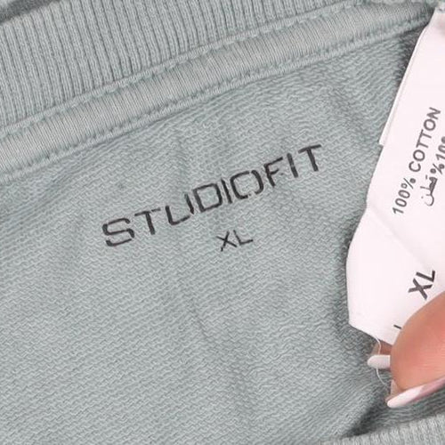 Studiofit Women’s Green XL California Graphic Print Crew Neck Sweatshirt
