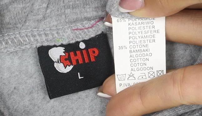 S-HIP Women’s Grey L Pullover Hoodie University Roma Graphic