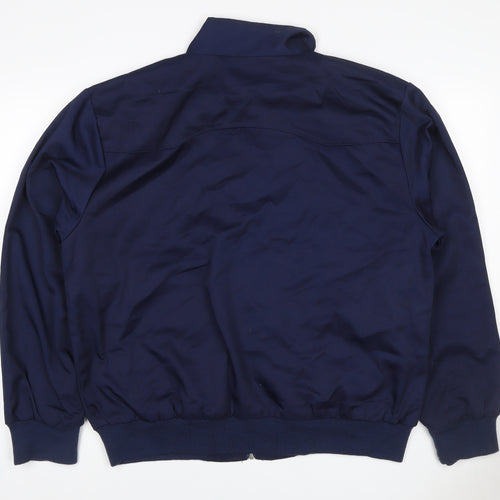 Bronte Mens Blue XL Bomber Jacket Full Zip Tartan Lined