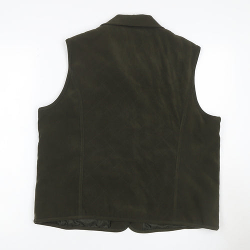 EWM Women’s Black UK 12 Quilted Collared Button Waistcoat