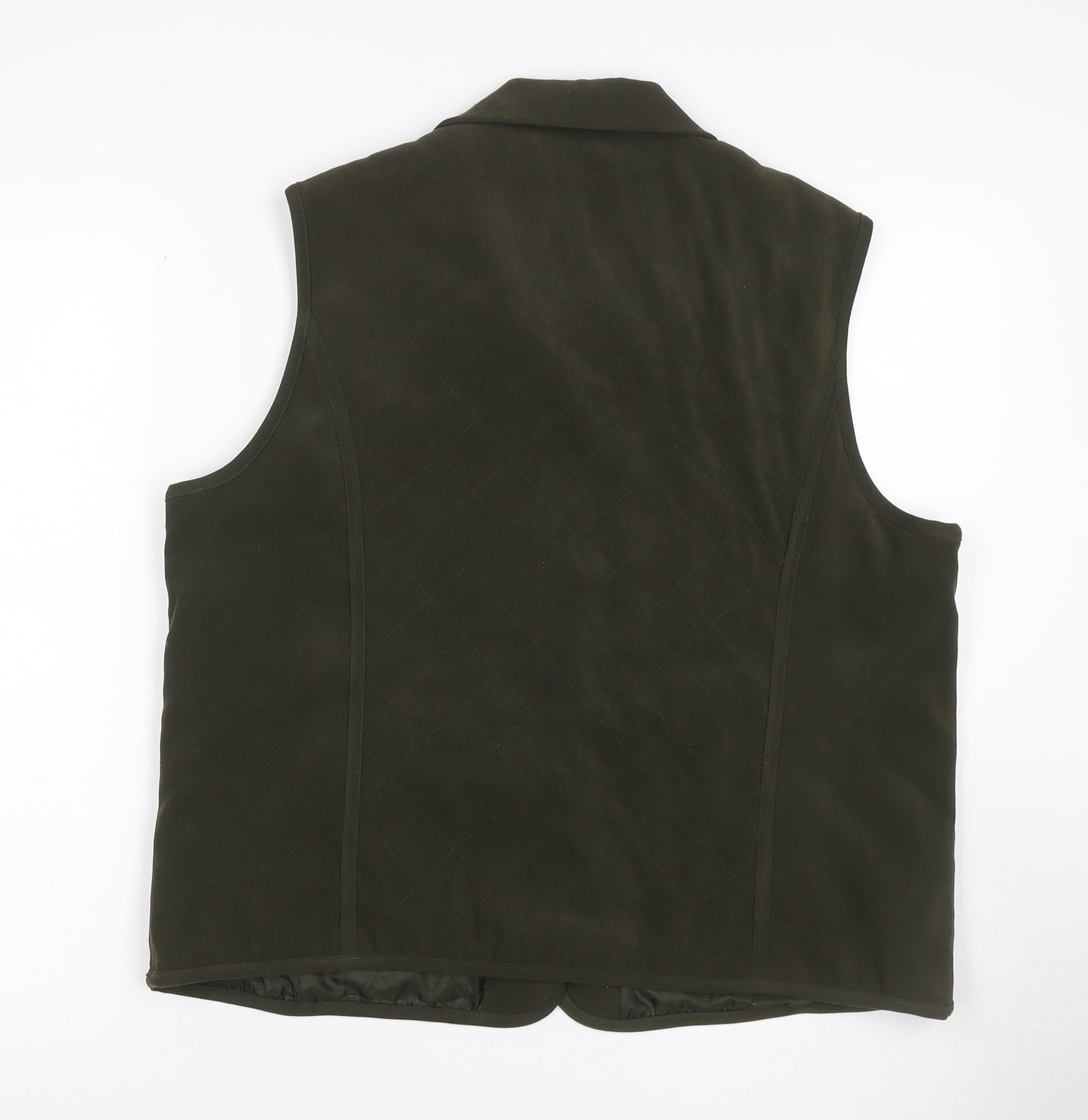 EWM Women’s Black UK 12 Quilted Collared Button Waistcoat
