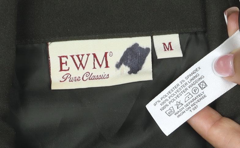 EWM Women’s Black UK 12 Quilted Collared Button Waistcoat