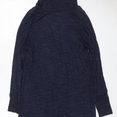 Tahari Women Blue M Pullover Hoodie Drawstring Long Sleeve Pockets