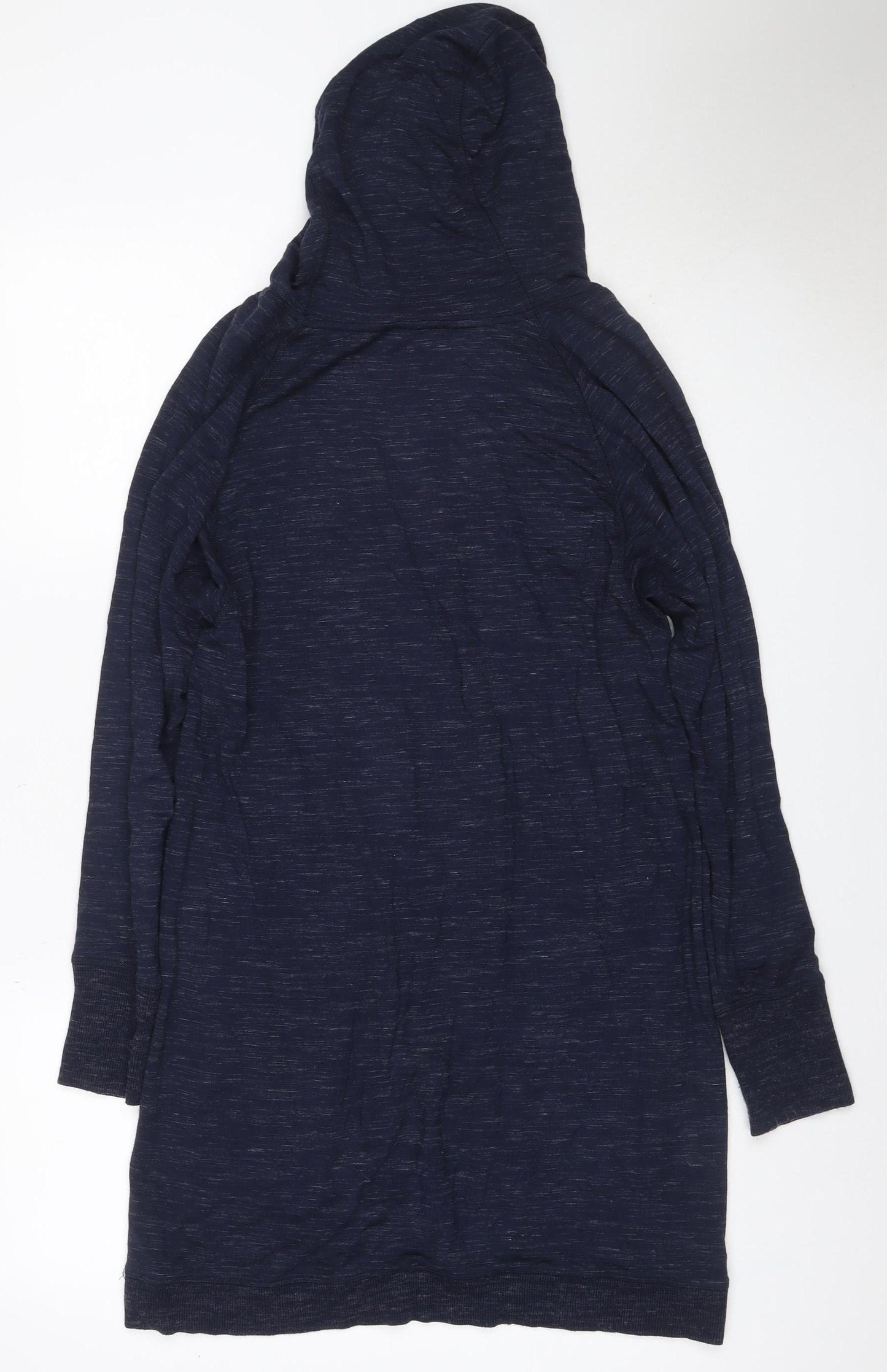 Tahari Women Blue M Pullover Hoodie Drawstring Long Sleeve Pockets