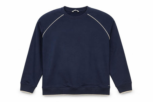 Autograph Men’s Navy 2XL Crew Neck Piped Cotton Sweatshirt