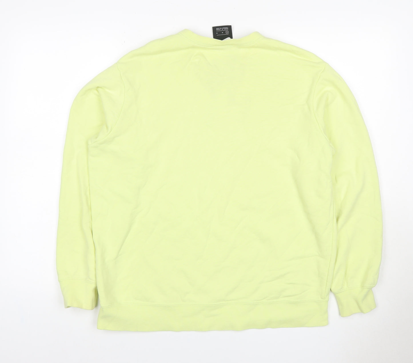 Nike Women Yellow M Pullover Sweatshirt Rainbow Logo Crew Neck
