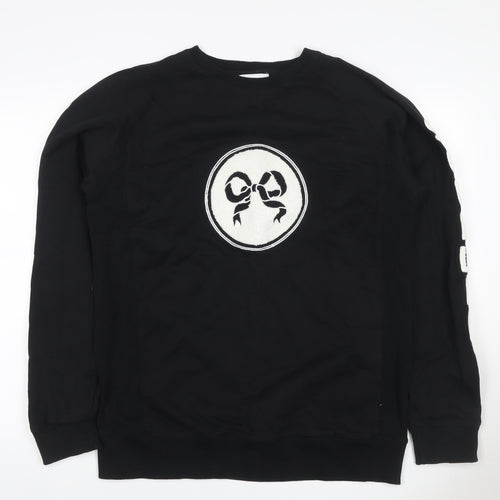 Soulland Women’s Black XL Logo Graphic Raglan Sweatshirt