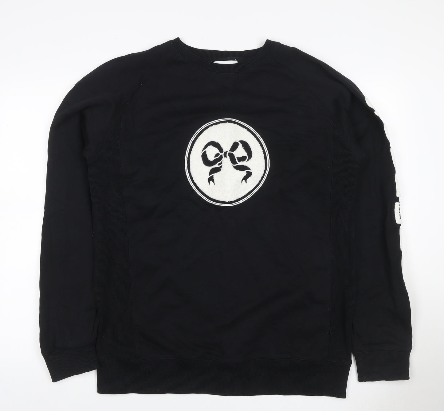 Soulland Women’s Black XL Logo Graphic Raglan Sweatshirt