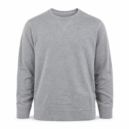 Blue Harbour Men Grey L Crew Neck Pullover Cotton Sweatshirt