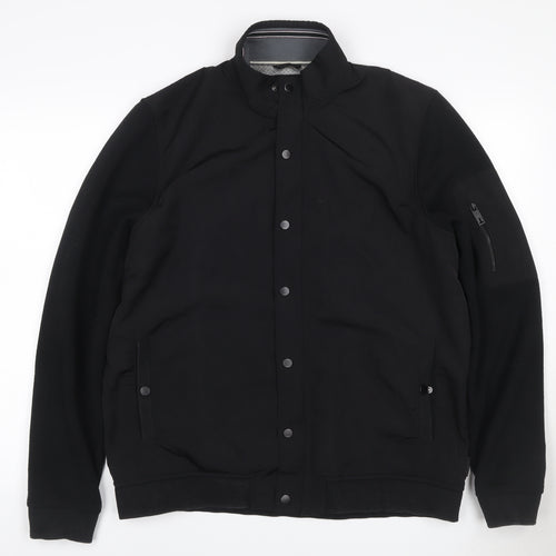 Ted Baker Men’s Black XL Bomber Jacket Stand Collar Pockets