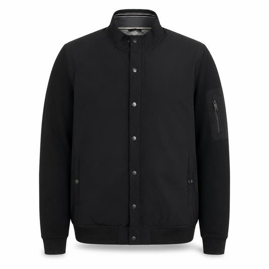 Ted Baker Men’s Black XL Bomber Jacket Stand Collar Pockets