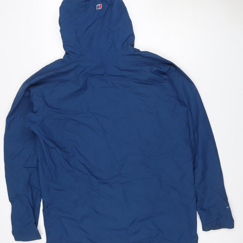 Berghaus Men's Blue M Hooded Waterproof Rain Jacket Hiking
