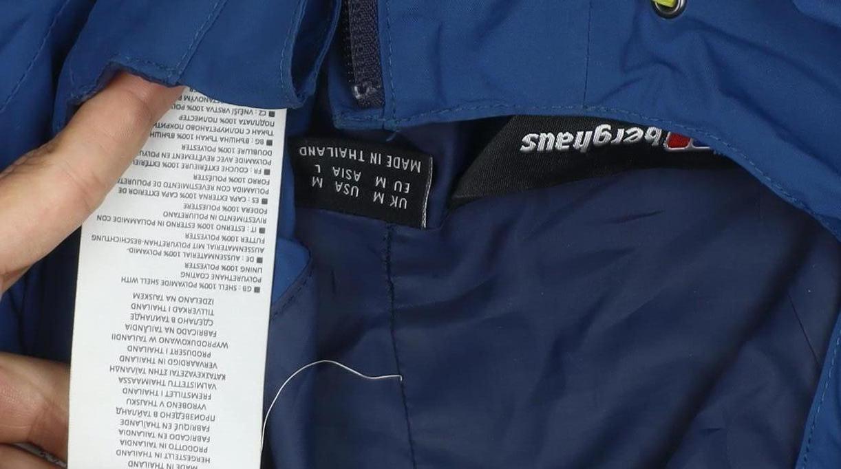 Berghaus Men's Blue M Hooded Waterproof Rain Jacket Hiking