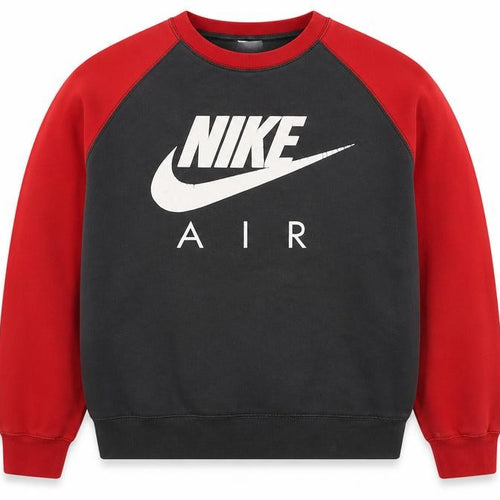 Nike Air Men’s Black Red L Graphic Logo Pullover Sweatshirt