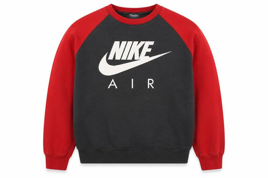 Nike Air Men’s Black Red L Graphic Logo Pullover Sweatshirt