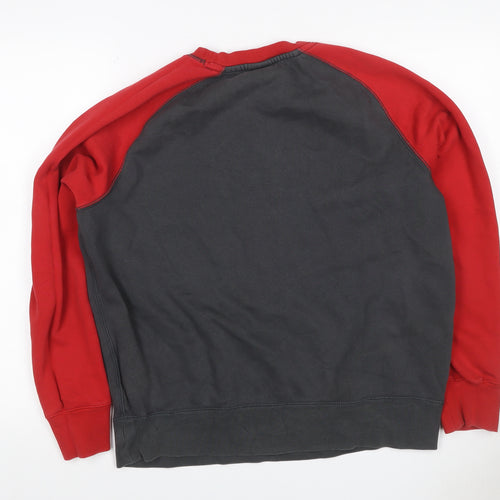 Nike Air Men’s Black Red L Graphic Logo Pullover Sweatshirt