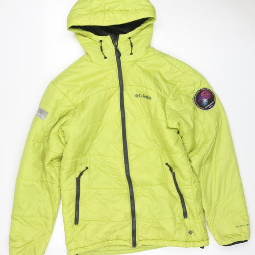 Columbia Women’s Yellow M Omni-Heat Hooded Puffer Ski Jacket