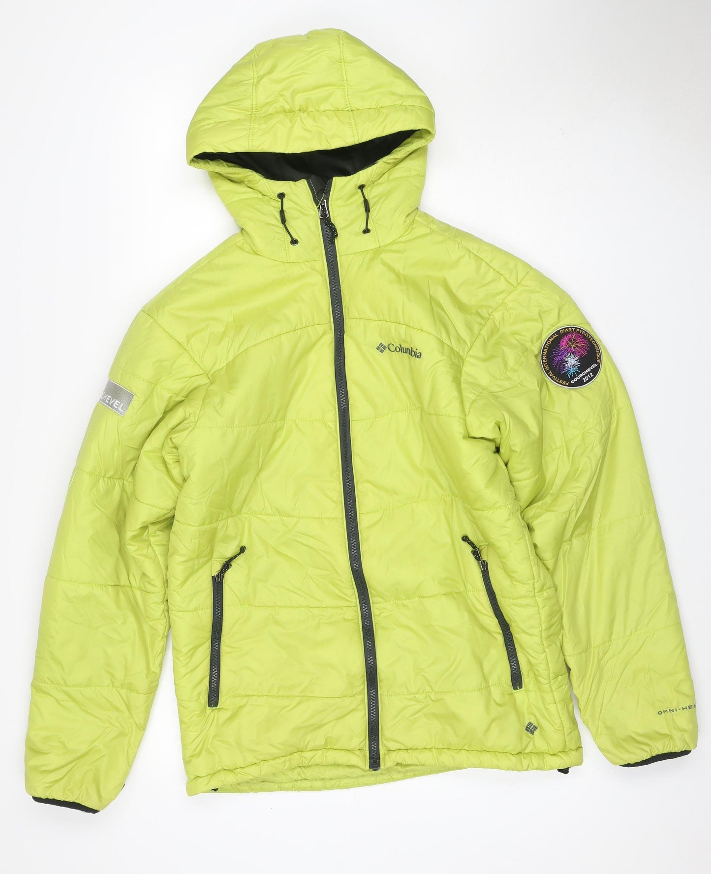 Columbia Women’s Yellow M Omni-Heat Hooded Puffer Ski Jacket