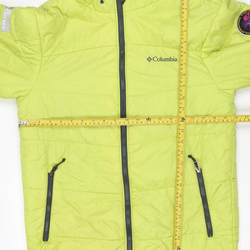 Columbia Women’s Yellow M Omni-Heat Hooded Puffer Ski Jacket