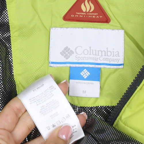 Columbia Women’s Yellow M Omni-Heat Hooded Puffer Ski Jacket