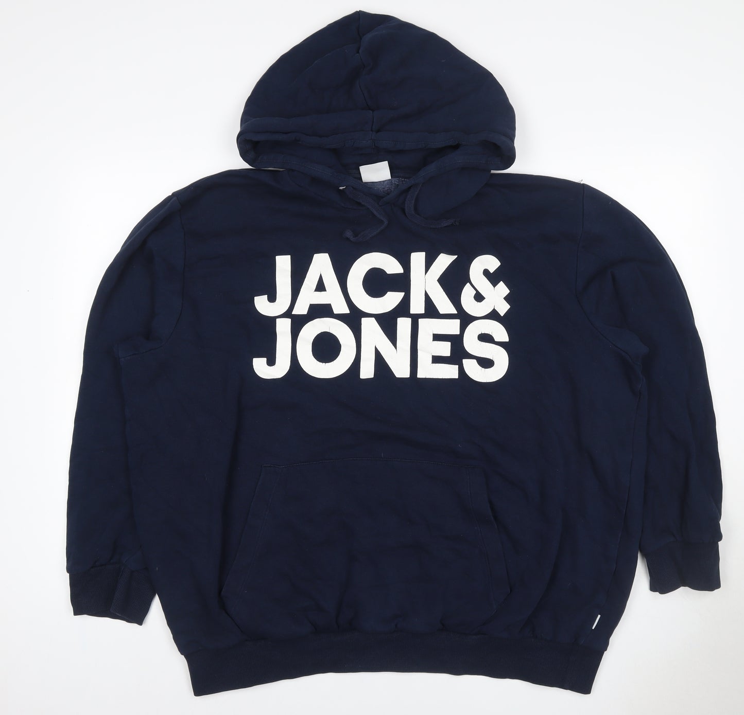 Jack & Jones Mens Navy 3XL Pullover Graphic Print Hoodie