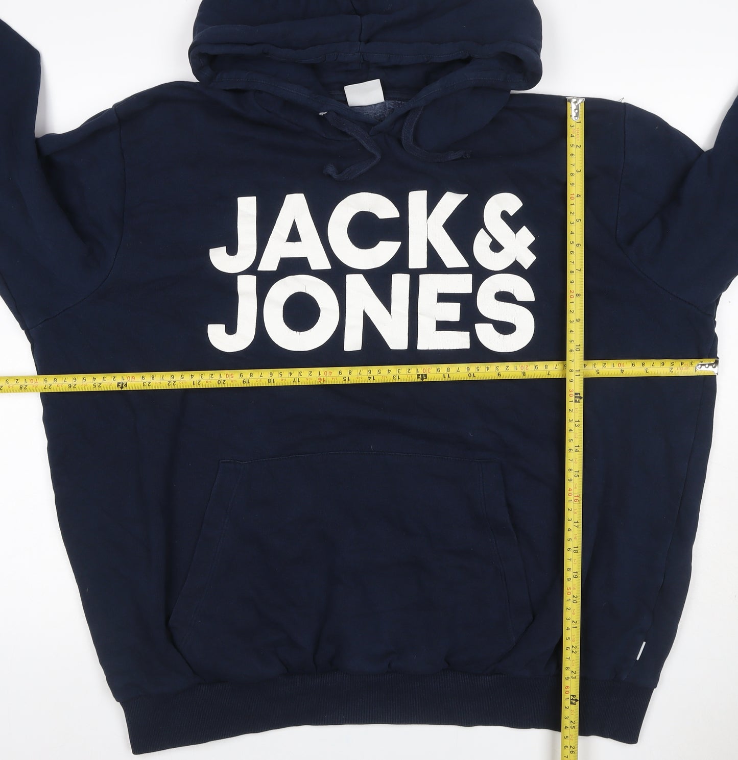 Jack & Jones Mens Navy 3XL Pullover Graphic Print Hoodie