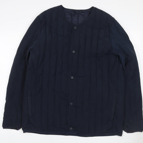 Kin by John Lewis Women’s Blue XL Quilted Padded Snap Jacket