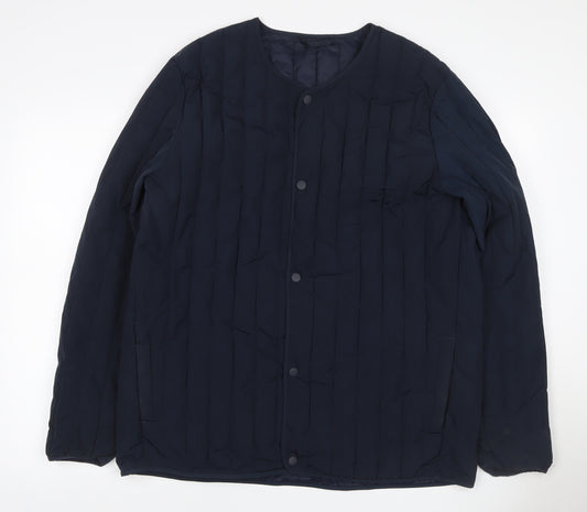 Kin by John Lewis Women’s Blue XL Quilted Padded Snap Jacket
