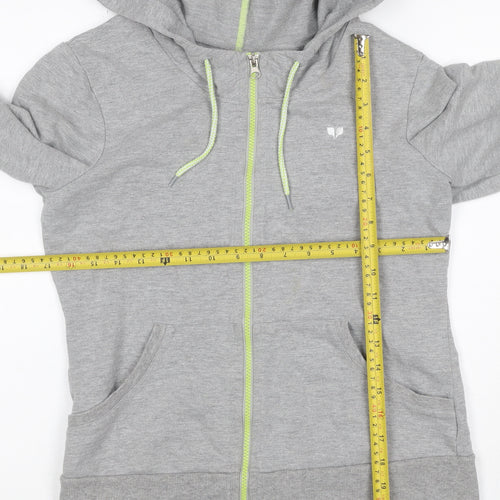 Pure Simple Sport Women Grey Size 12 Full Zip Hooded Hoodie