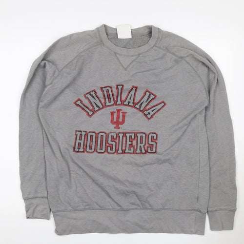 Champion Men’s Grey M Indiana Hoosiers Graphic Print Pullover Sweatshirt