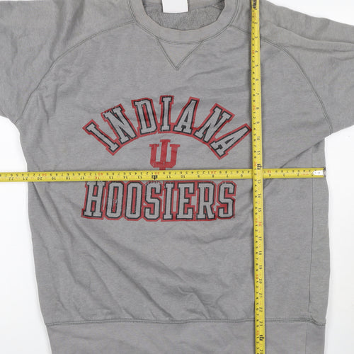 Champion Men’s Grey M Indiana Hoosiers Graphic Print Pullover Sweatshirt