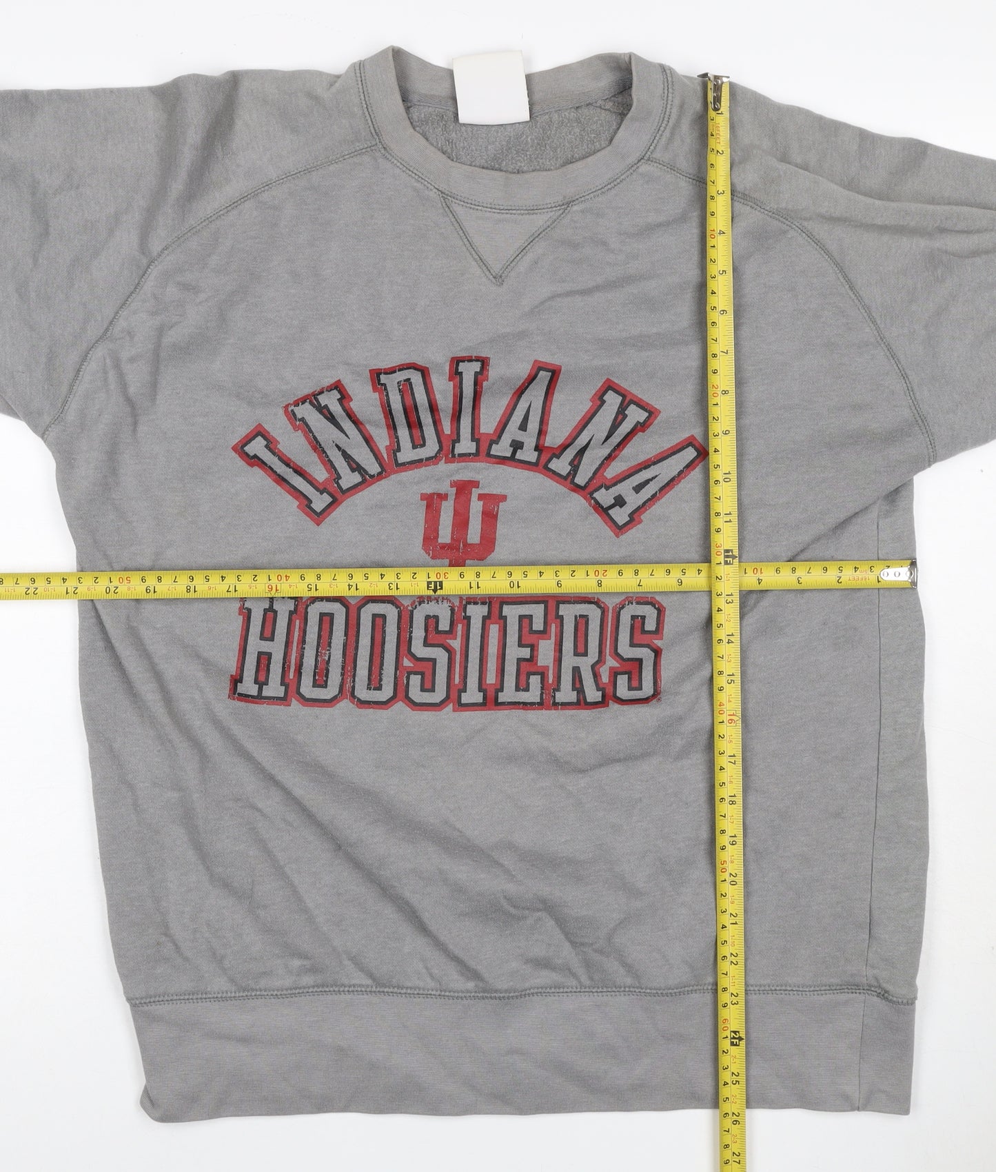 Champion Men’s Grey M Indiana Hoosiers Graphic Print Pullover Sweatshirt