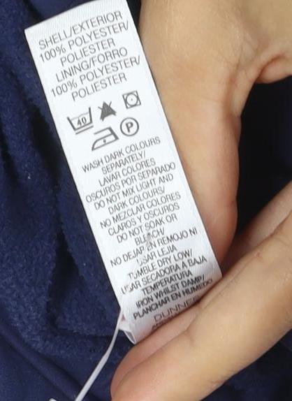 Dunnes Stores Women Blue UK 12 Hooded Parka Jacket Zip Pockets