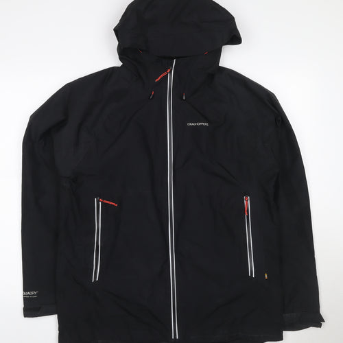 Craghoppers Men’s Black M Aquadry Waterproof Hooded Rain Jacket
