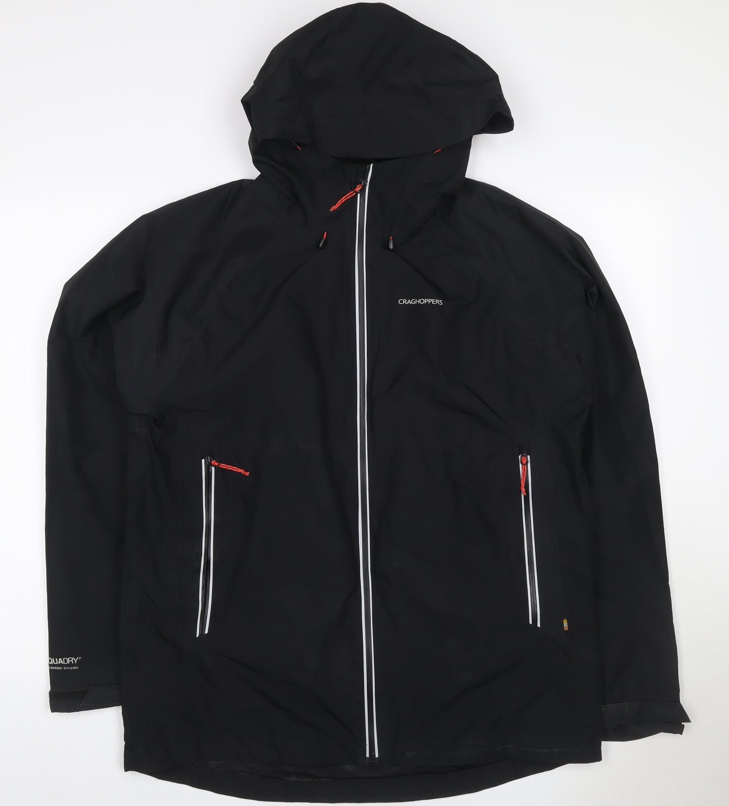 Craghoppers Men’s Black M Aquadry Waterproof Hooded Rain Jacket