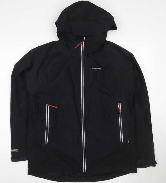 Craghoppers Men’s Black M Aquadry Waterproof Hooded Rain Jacket