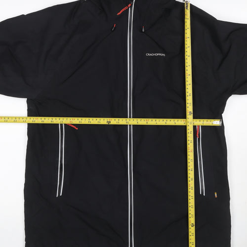 Craghoppers Men’s Black M Aquadry Waterproof Hooded Rain Jacket