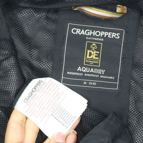 Craghoppers Men’s Black M Aquadry Waterproof Hooded Rain Jacket