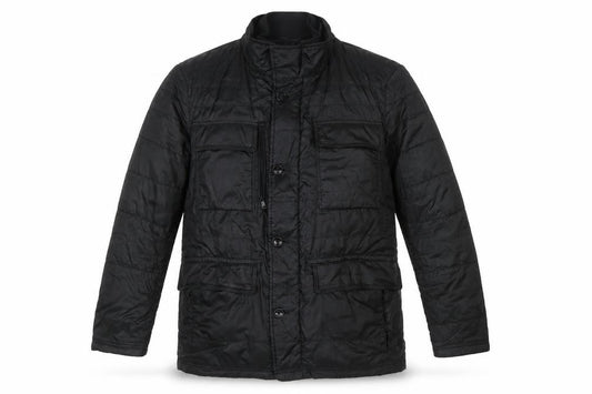 Hugo Boss Men’s Black UK 50 Quilted Puffer Jacket Insulated Mid-Length