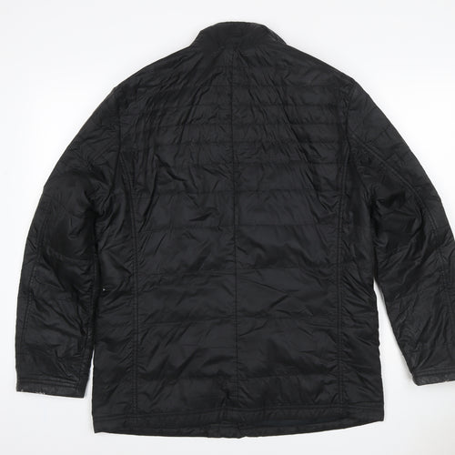 Hugo Boss Men’s Black UK 50 Quilted Puffer Jacket Insulated Mid-Length